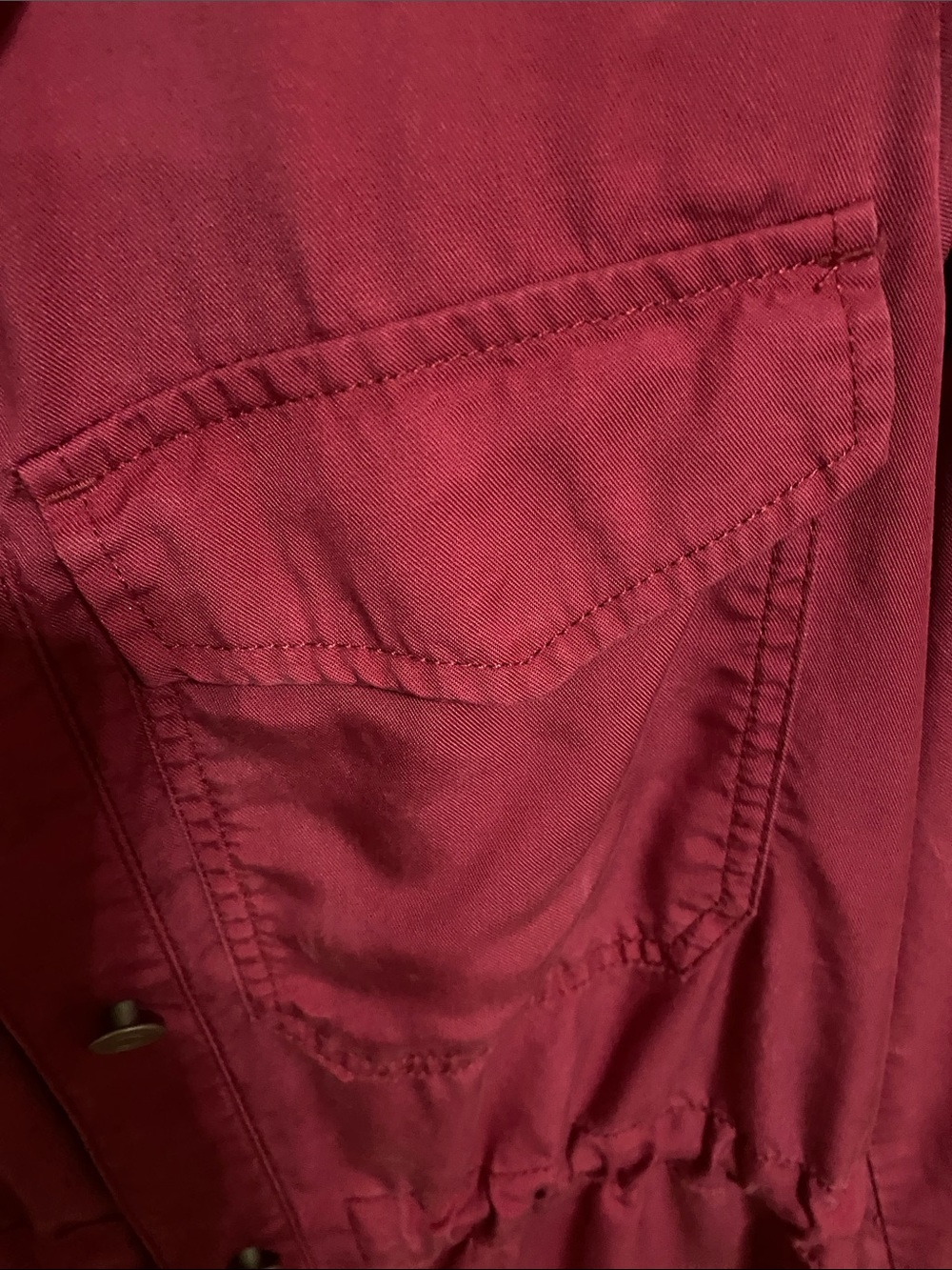 GAP Women's Deep Raspberry Utility Jacket - Picture 3 of 6